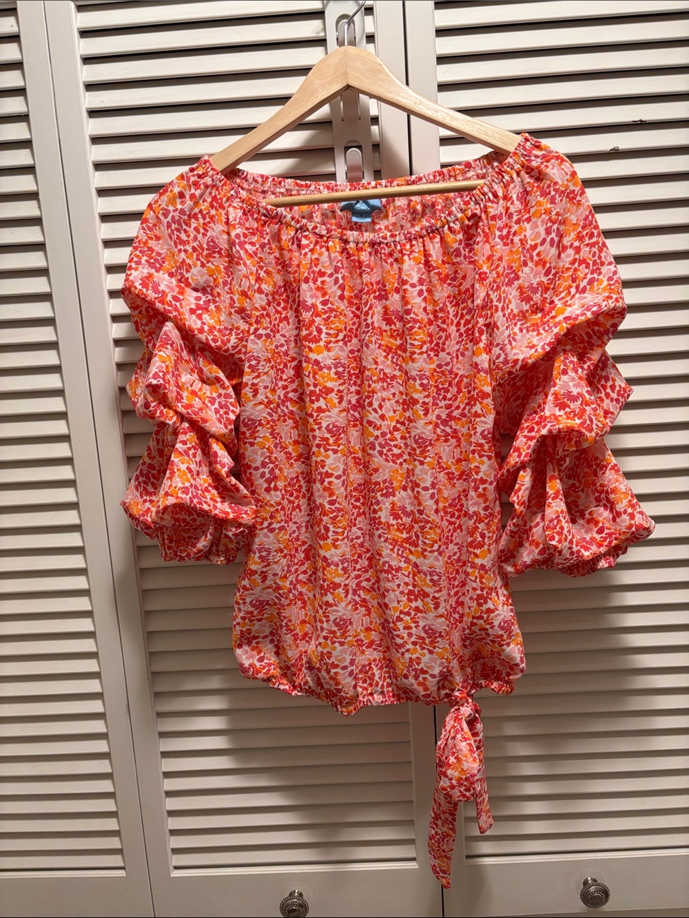 Cece 3/4 Sleeve Tie-Hem Top